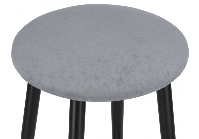 Барный стул, Гангток крутящийся сильвер / черный матовый