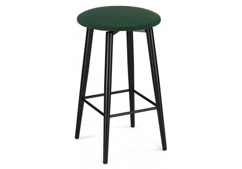 Барный стул, Гангток крутящийся изумруд / черный матовый