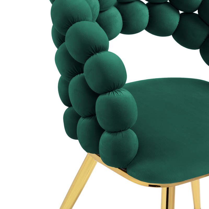 Стул на металлокаркасе, Ball green / gold