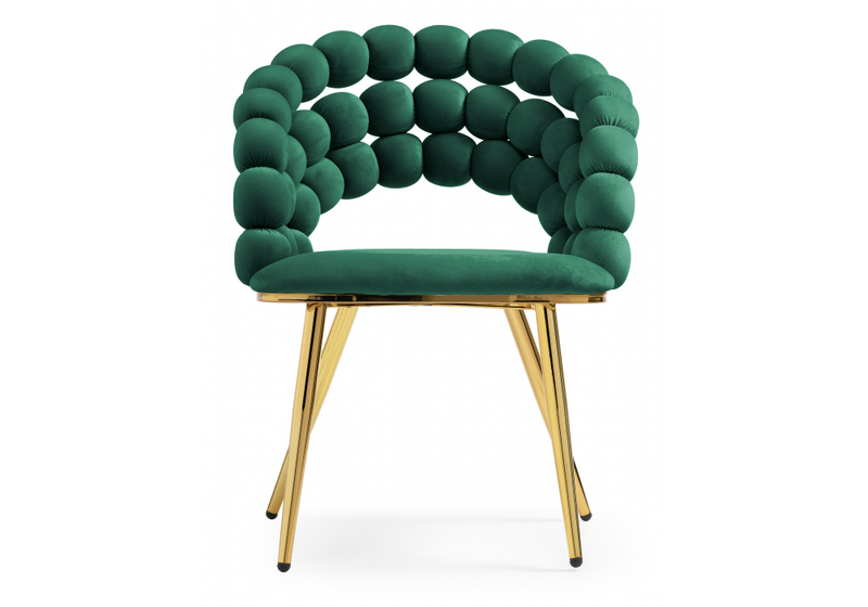 Стул на металлокаркасе, Ball green / gold