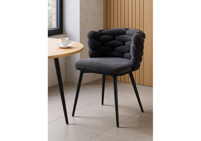 Стул на металлокаркасе, на металлокаркасе Rendi gray-blue / black