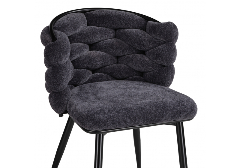 Стул на металлокаркасе, на металлокаркасе Rendi gray-blue / black