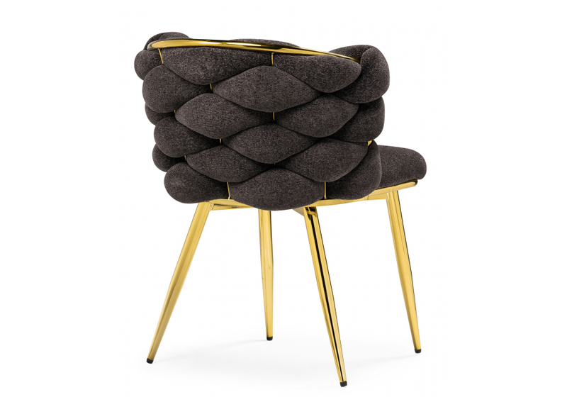 Стул на металлокаркасе, на металлокаркасе Rendi gold /  gray