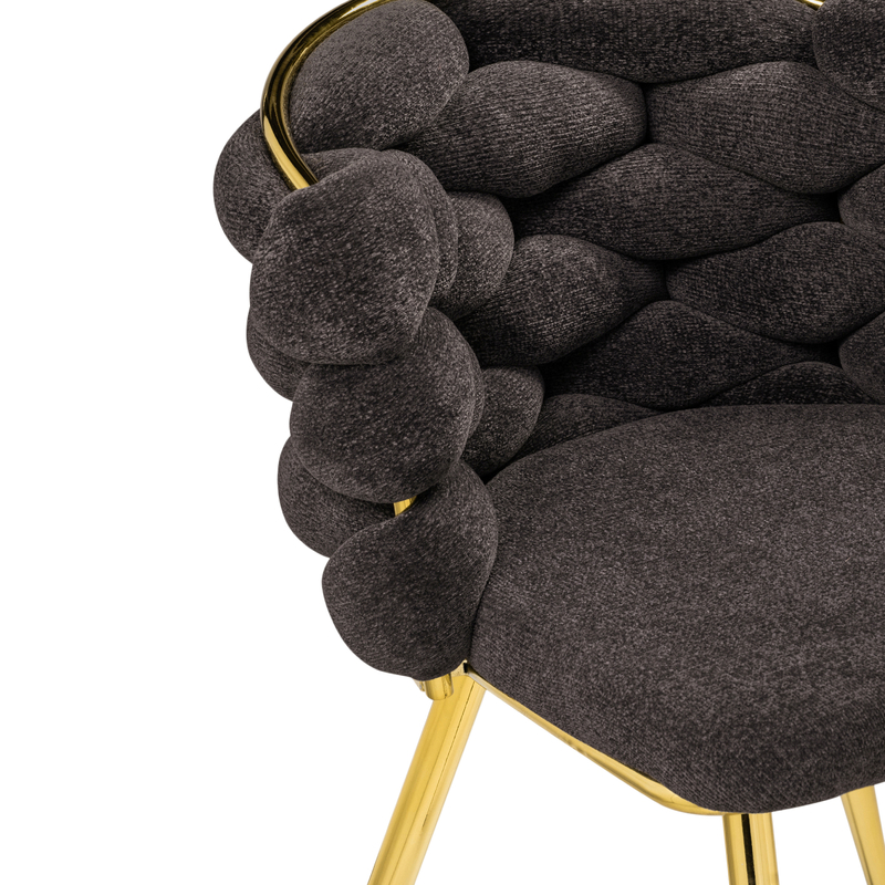 Стул на металлокаркасе, на металлокаркасе Rendi gold /  gray