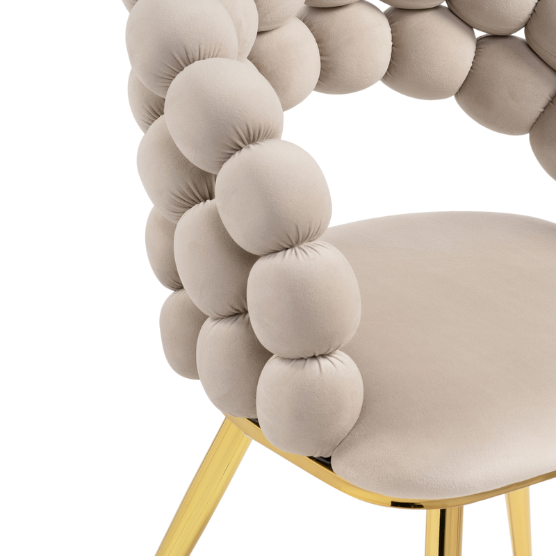 Стул на металлокаркасе, Ball beige / gold