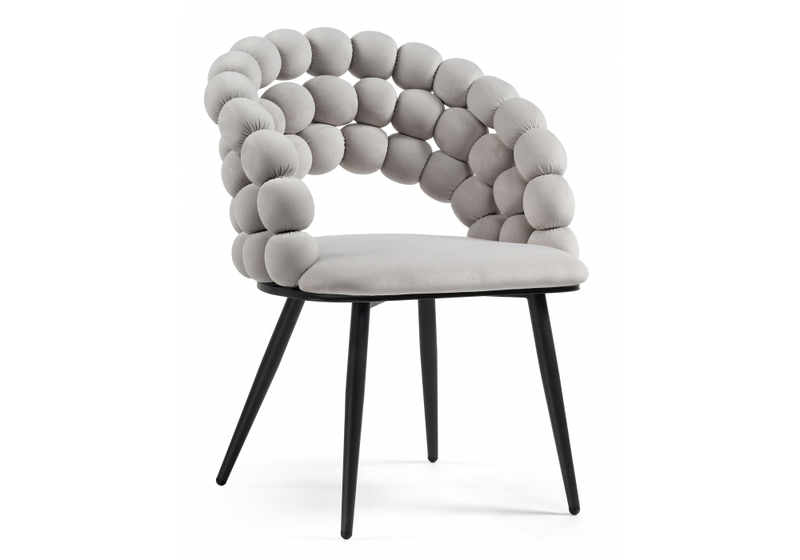 Стул на металлокаркасе, Ball gray / black