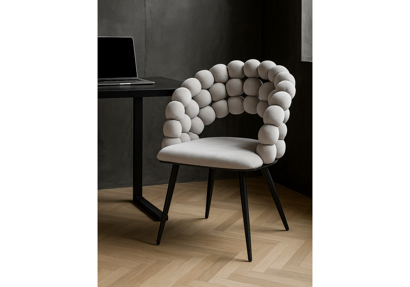 Стул на металлокаркасе, Ball gray / black