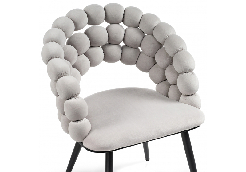 Стул на металлокаркасе, Ball gray / black