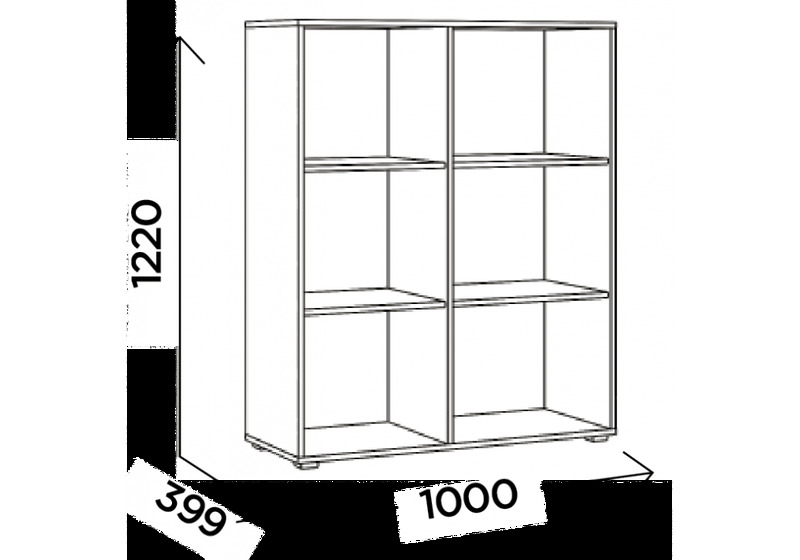 Стеллаж, Чернин дуб вотан / графит