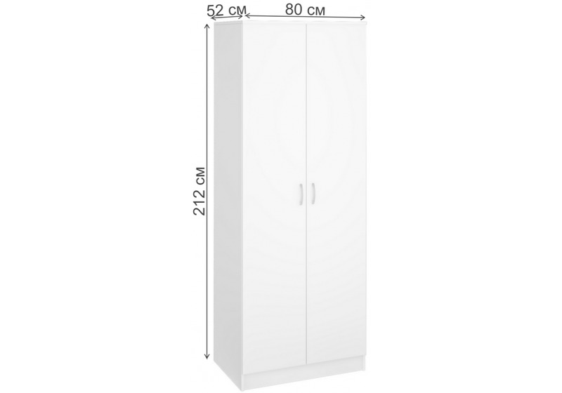 Шкаф, Адайн ШК-20 белое дерево / белое дерево