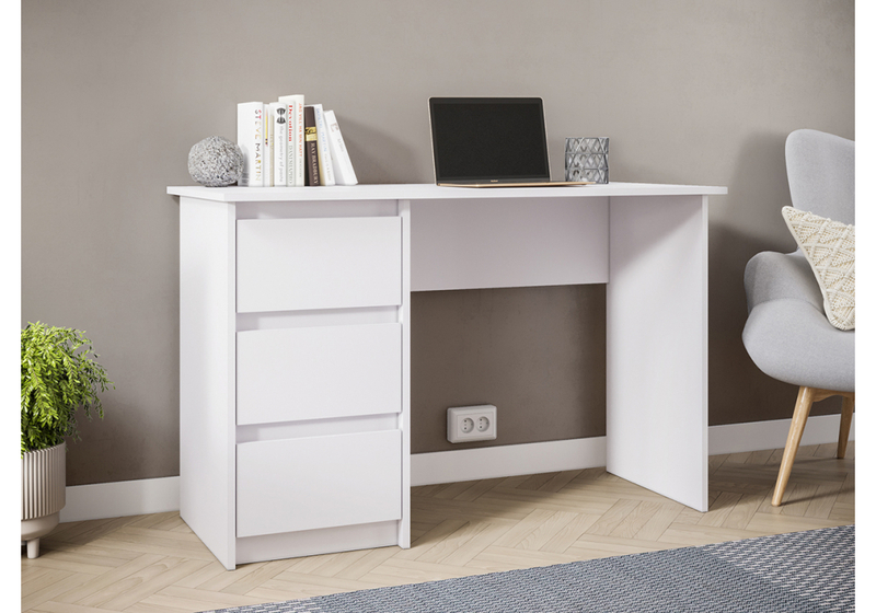 Компьютерный стол, Идена СТП06-1200 ЛДСП белое / ЛДСП белое