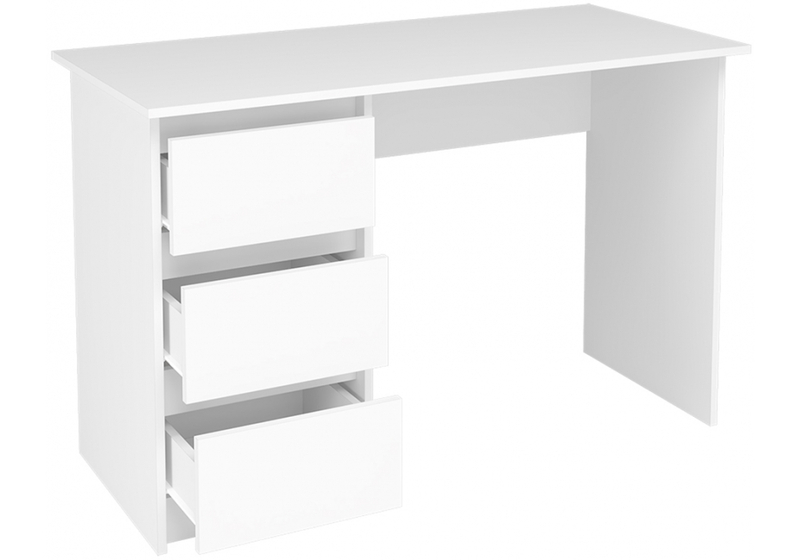 Компьютерный стол, Идена СТП06-1200 ЛДСП белое / ЛДСП белое
