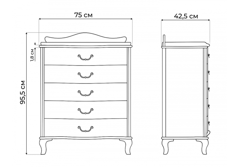 Комод, Джульетта дуб шампань
