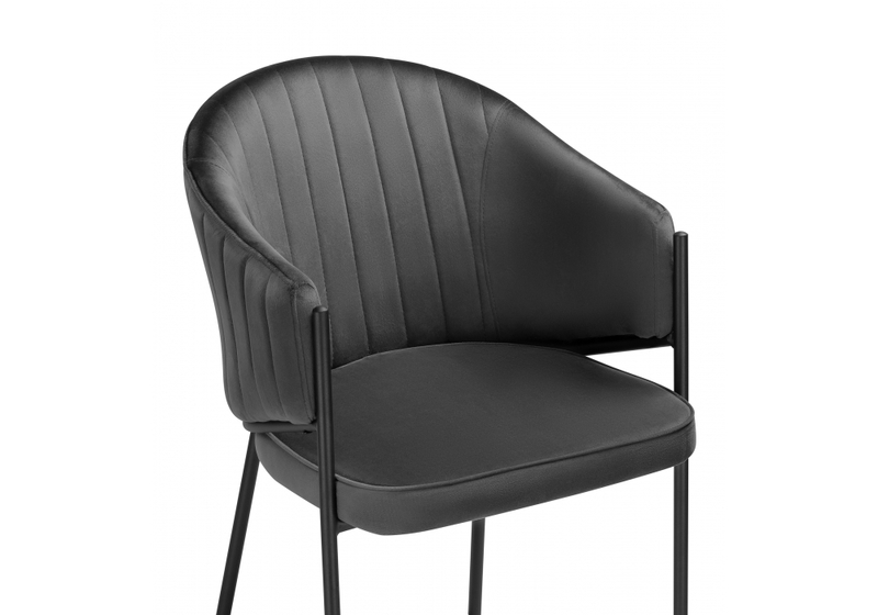 Стул на металлокаркасе, Kortni dark grey / black