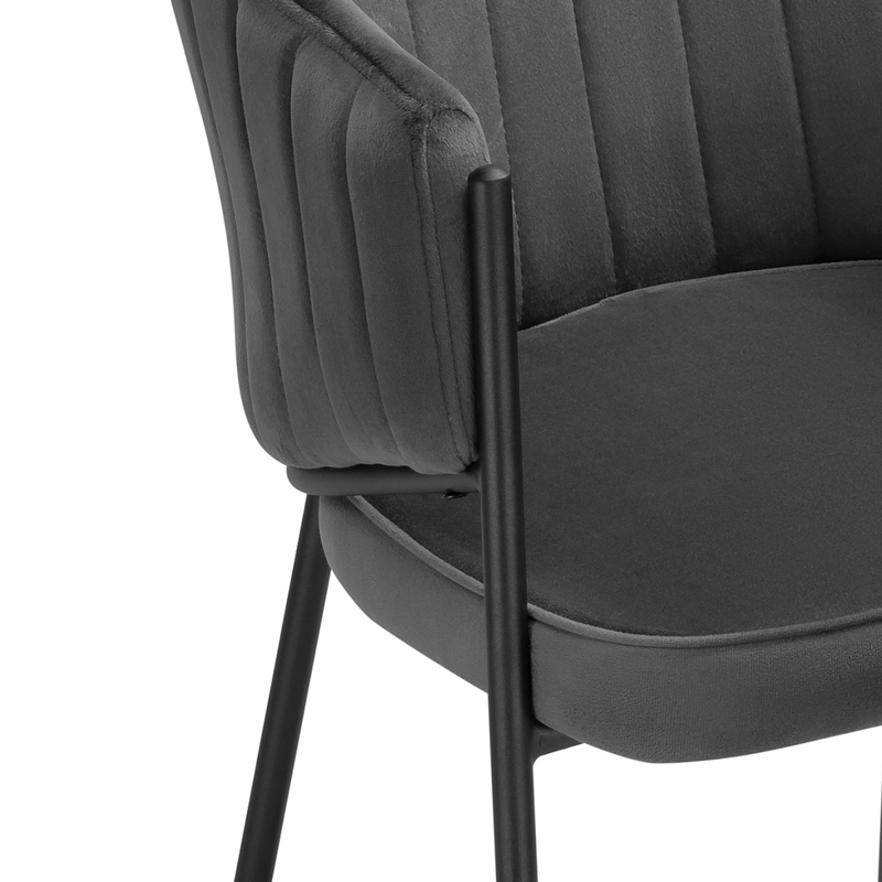 Стул на металлокаркасе, Kortni dark grey / black