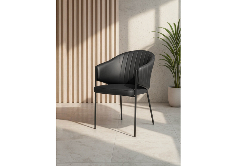 Стул на металлокаркасе, Kortni dark grey / black