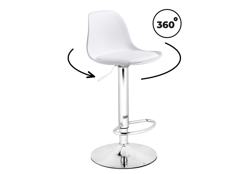 Барный стул, Soft white / chrome