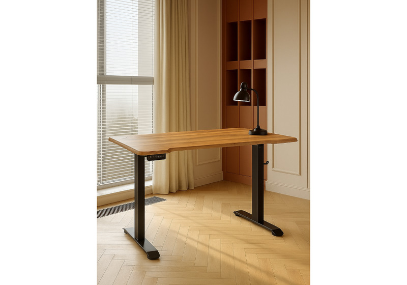 Компьютерный стол, Маркос с механизмом подъема 120х75х75 дуб вотан / черный