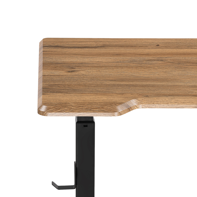 Компьютерный стол, Маркос с механизмом подъема 120х75х75 дуб вотан / черный