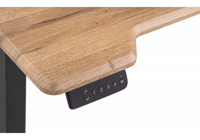 Компьютерный стол, Маркос с механизмом подъема 120х75х75 дуб вотан / черный