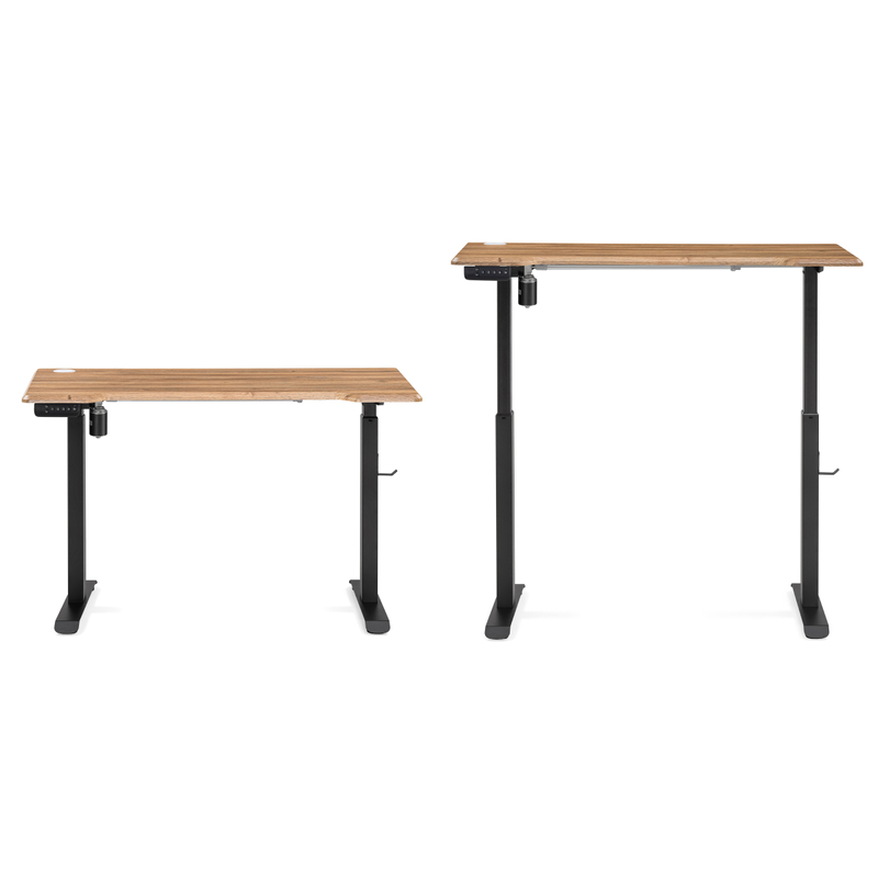 Компьютерный стол, Маркос с механизмом подъема 120х75х75 дуб вотан / черный