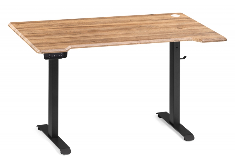 Компьютерный стол, Маркос с механизмом подъема 140х80х75 дуб вотан / черный