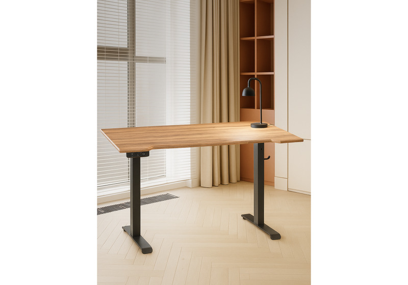 Компьютерный стол, Маркос с механизмом подъема 140х80х75 дуб вотан / черный