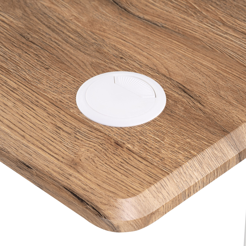 Компьютерный стол, Маркос с механизмом подъема 140х80х75 дуб вотан / черный