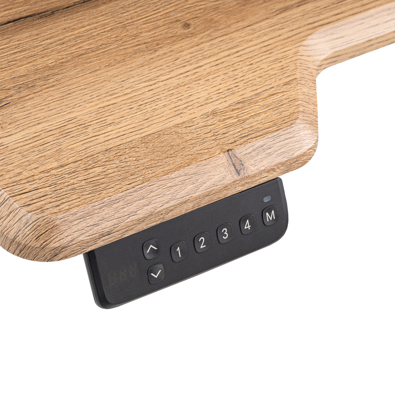 Компьютерный стол, Маркос с механизмом подъема 140х80х75 дуб вотан / черный