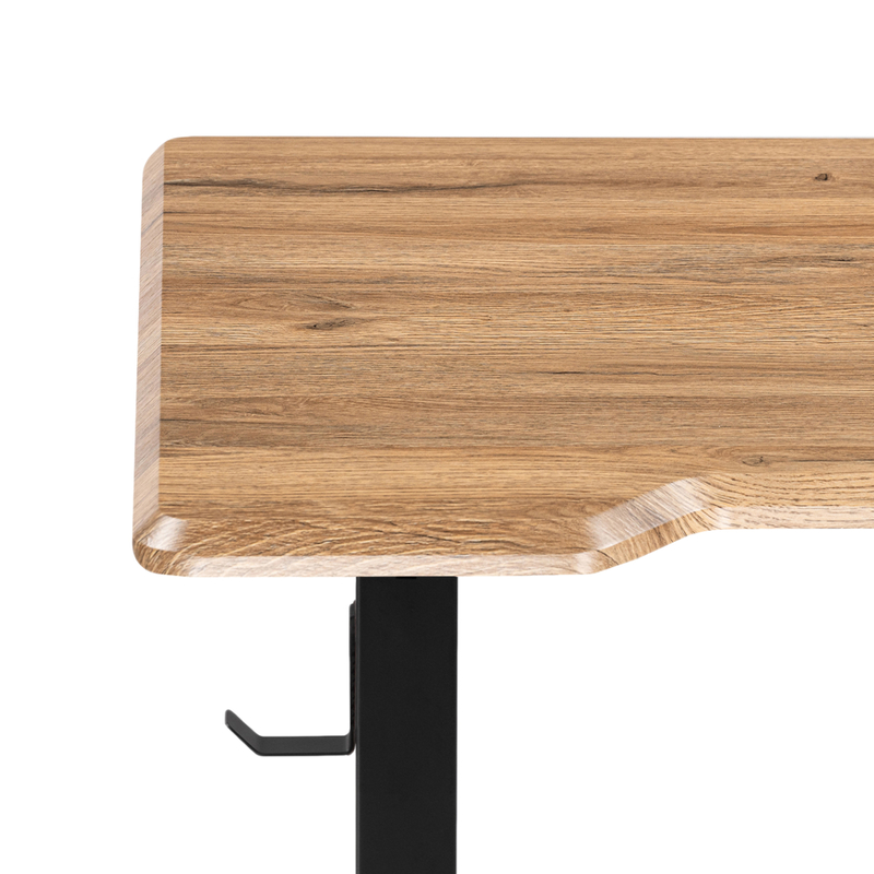 Компьютерный стол, Маркос с механизмом подъема 140х80х75 дуб вотан / черный