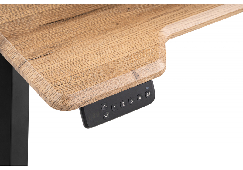 Компьютерный стол, Маркос с механизмом подъема 140х80х75 дуб вотан / черный