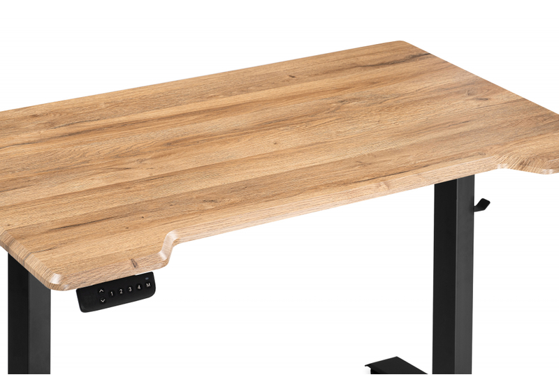 Компьютерный стол, Маркос с механизмом подъема 140х80х75 дуб вотан / черный