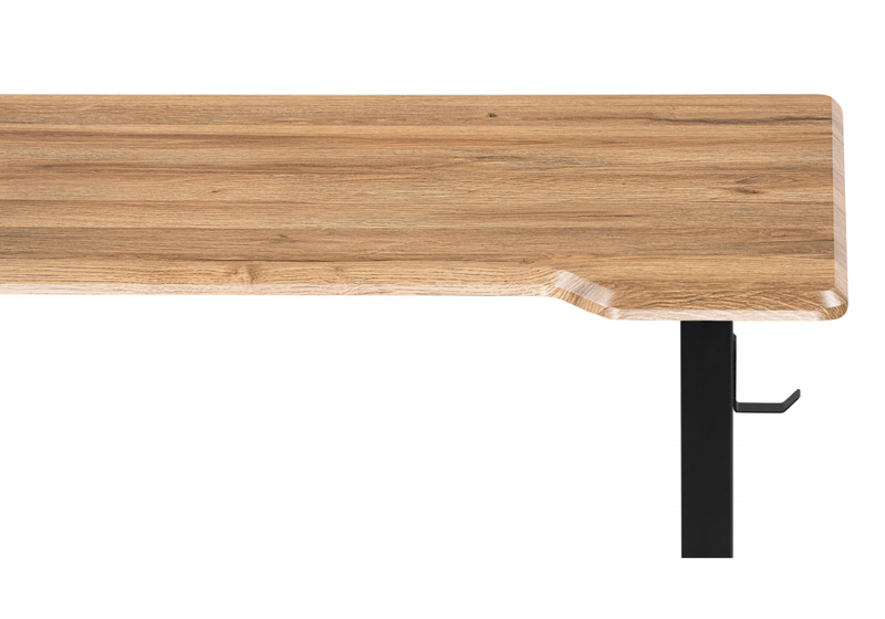 Компьютерный стол, Маркос с механизмом подъема 140х80х75 дуб вотан / черный