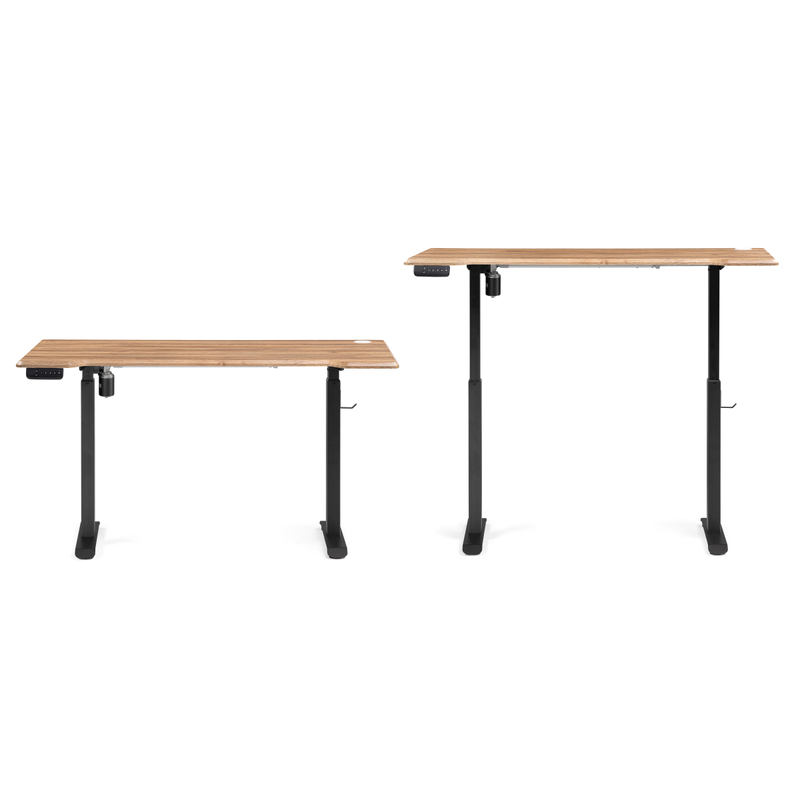 Компьютерный стол, Маркос с механизмом подъема 140х80х75 дуб вотан / черный