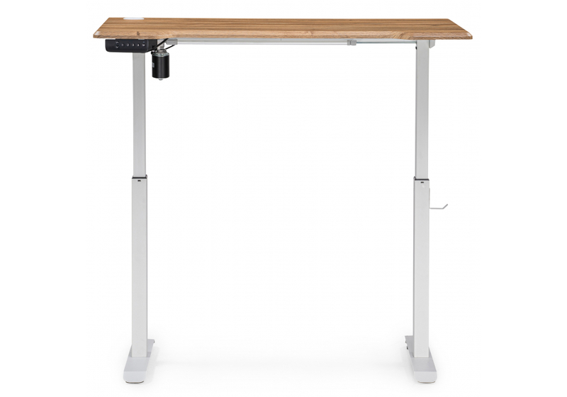 Компьютерный стол, Маркос с механизмом подъема 120х75х76 белый / вотан дуб