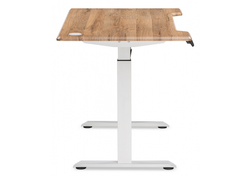 Компьютерный стол, Маркос с механизмом подъема 120х75х76 белый / вотан дуб