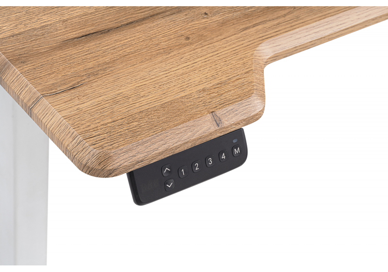 Компьютерный стол, Маркос с механизмом подъема 120х75х76 белый / вотан дуб