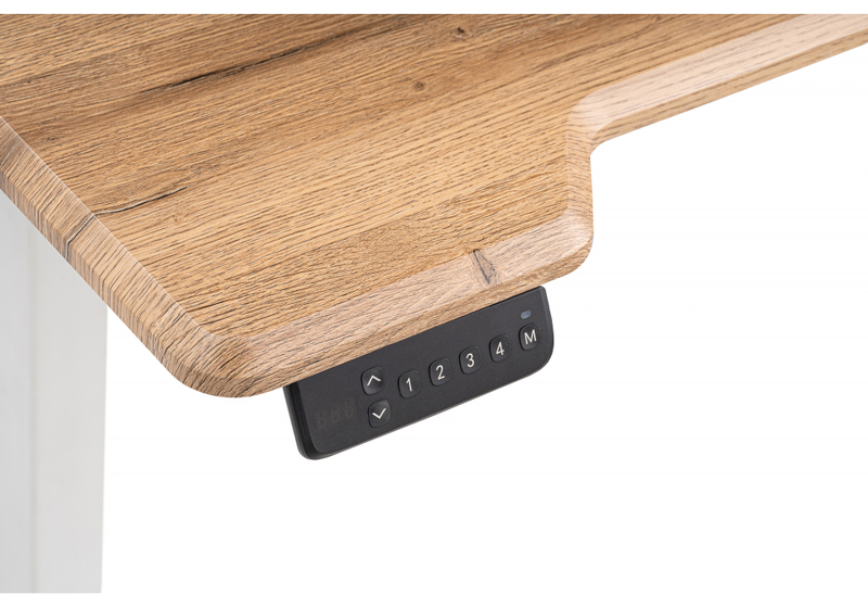 Компьютерный стол, Маркос с механизмом подъема 140х80х75 белый / вотан дуб