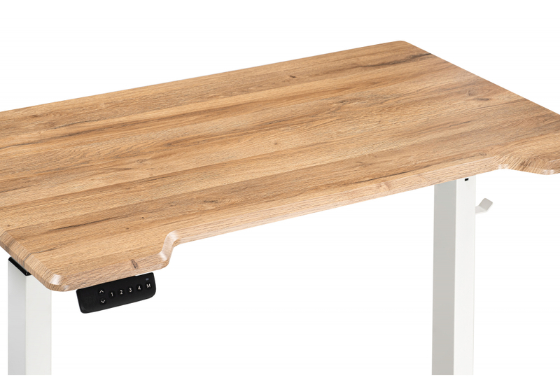 Компьютерный стол, Маркос с механизмом подъема 140х80х75 белый / вотан дуб