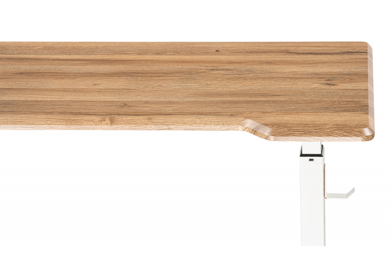 Компьютерный стол, Маркос с механизмом подъема 140х80х75 белый / вотан дуб