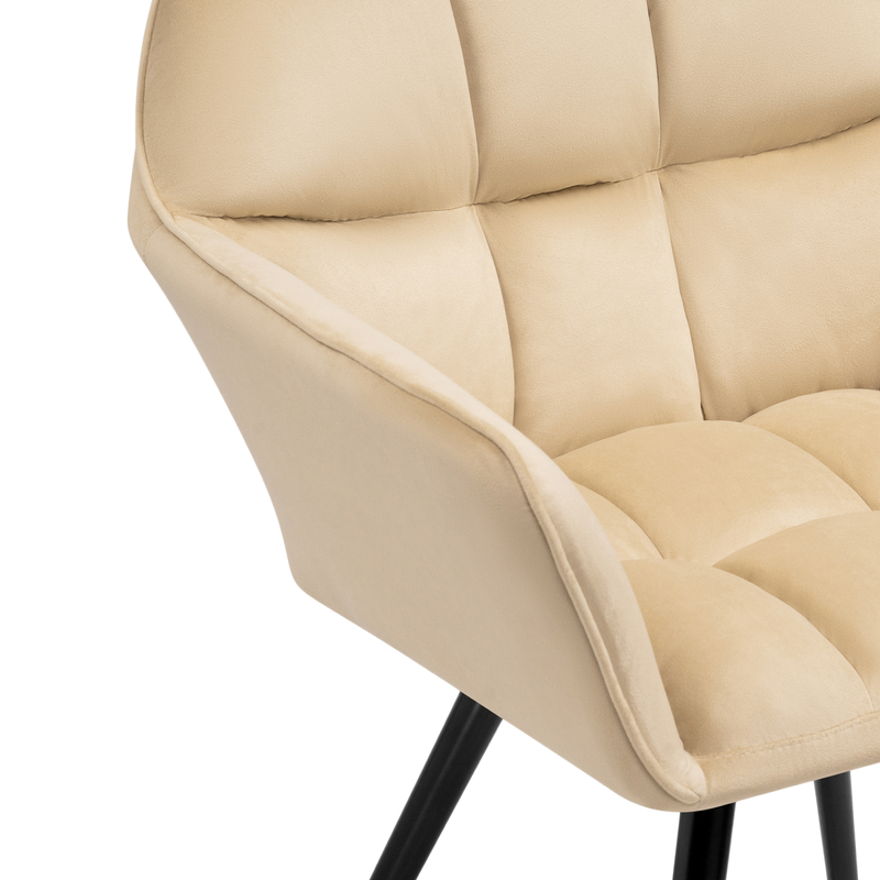 Стул на металлокаркасе, Ямес крутящееся бежевый / черный глянец