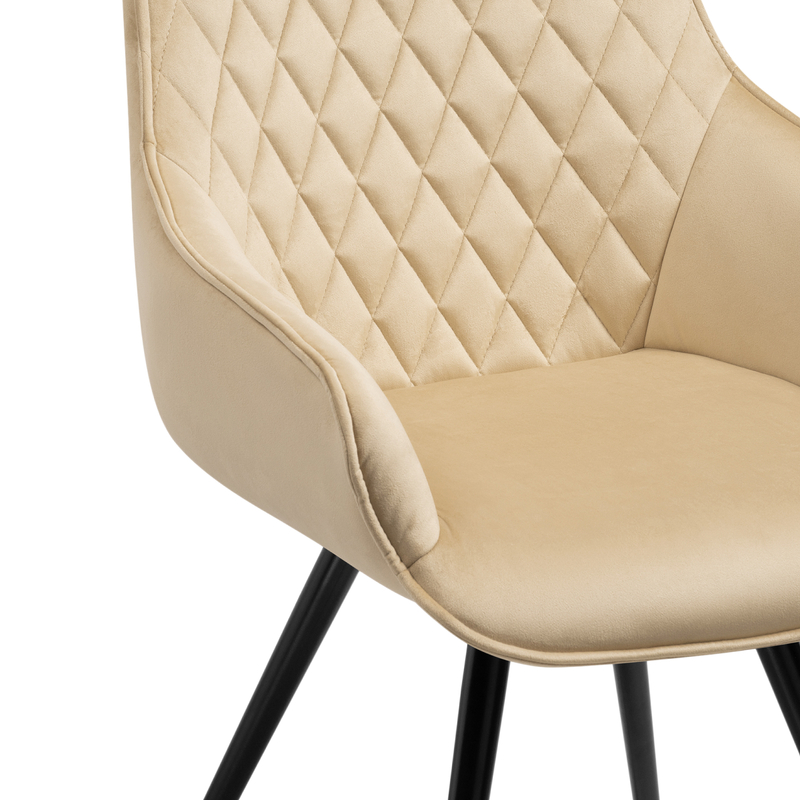 Стул на металлокаркасе, Эгел крутящееся бежевый / черный глянец