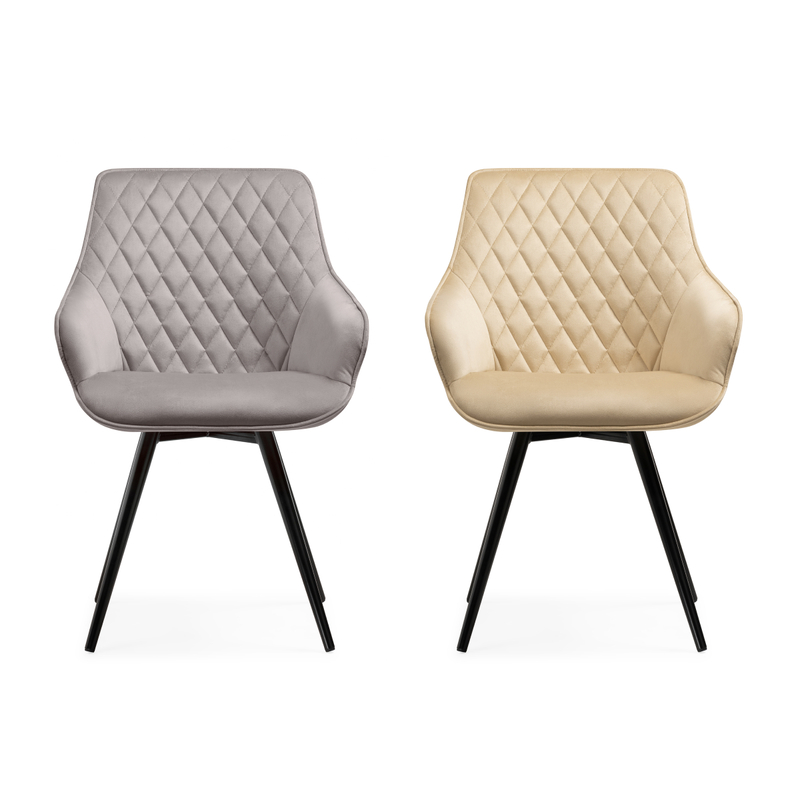 Стул на металлокаркасе, Эгел крутящееся бежевый / черный глянец