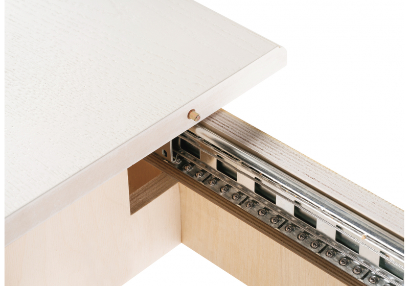 Стол деревянный, Морнит 220(320)х110 слоновая кость / золото