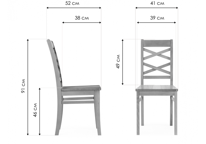Стул деревянный, Валтер дуб