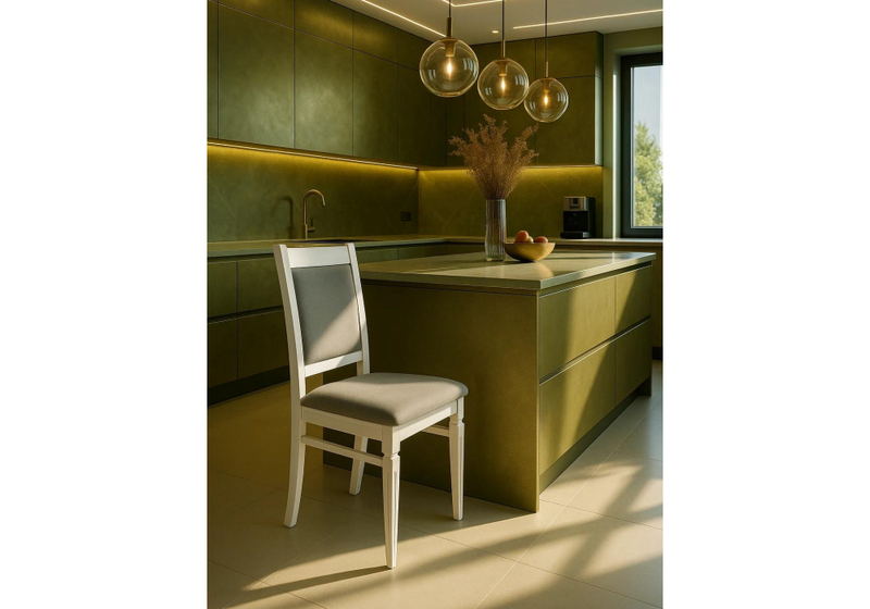 Стул деревянный, Арнол серый / белый