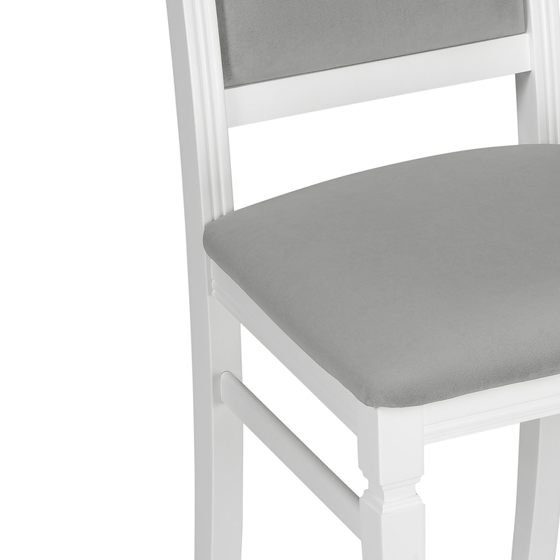 Стул деревянный, Арнол серый / белый