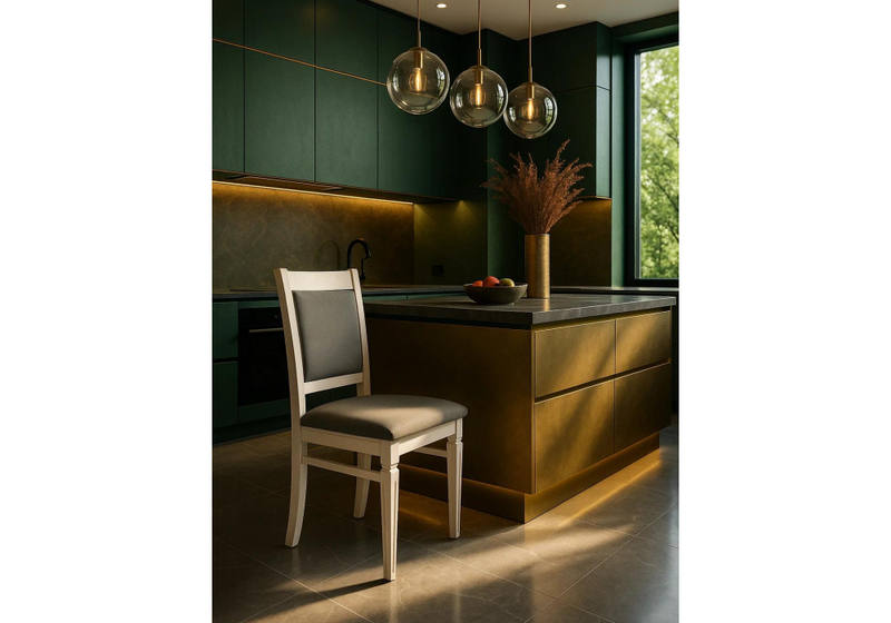 Стул деревянный, Арнол серый / белый