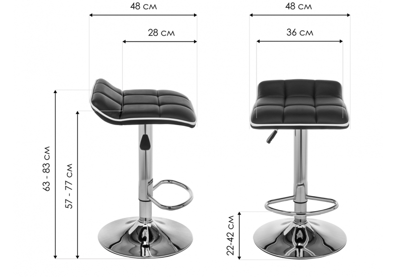 Барный стул, Fera black / white