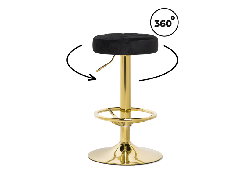 Барный стул, Marun black / gold